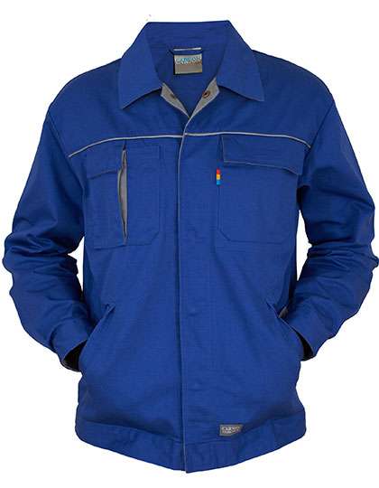 Carson Contrast Carson Contrast Work Jacket with Reflectors – Royal/Grey