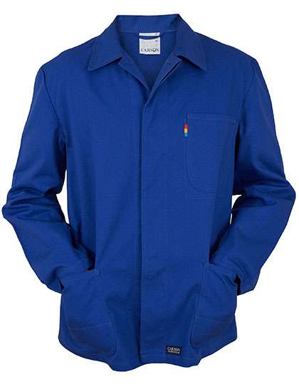 Carson Classic Workwear Classic Long Work Jacket made of Cotton – Royal