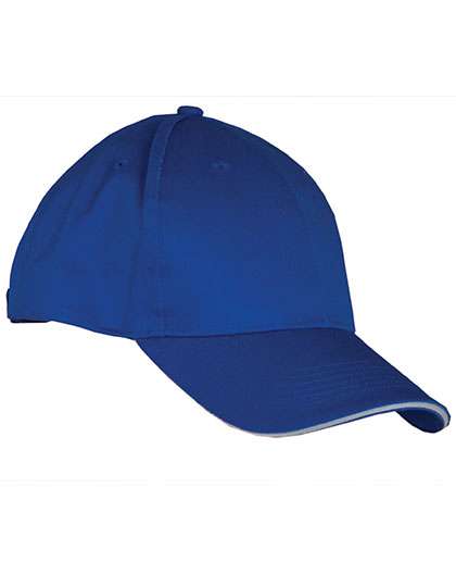 Carson Contrast Carson Sandwich-Cap con chiusura Velcro – Royal/Grey