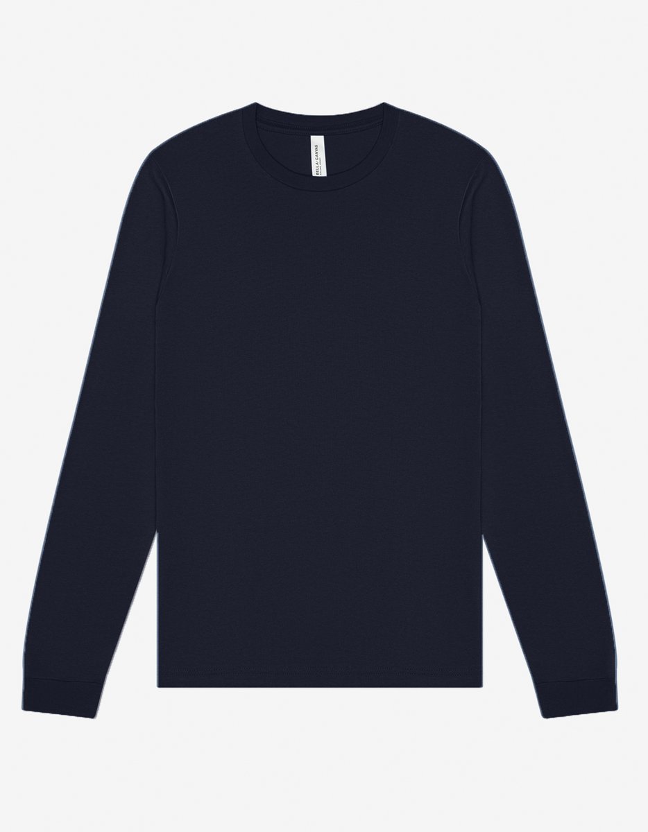 Canvas Langarm T-Shirt aus Airlume-Baumwolle