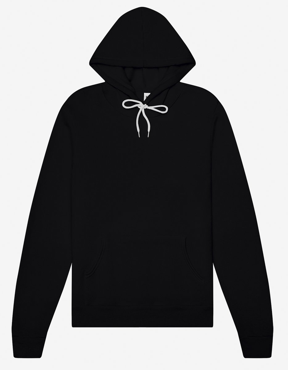 Canvas Fleece Pullover Hoodie with Kangaroo Pocket
