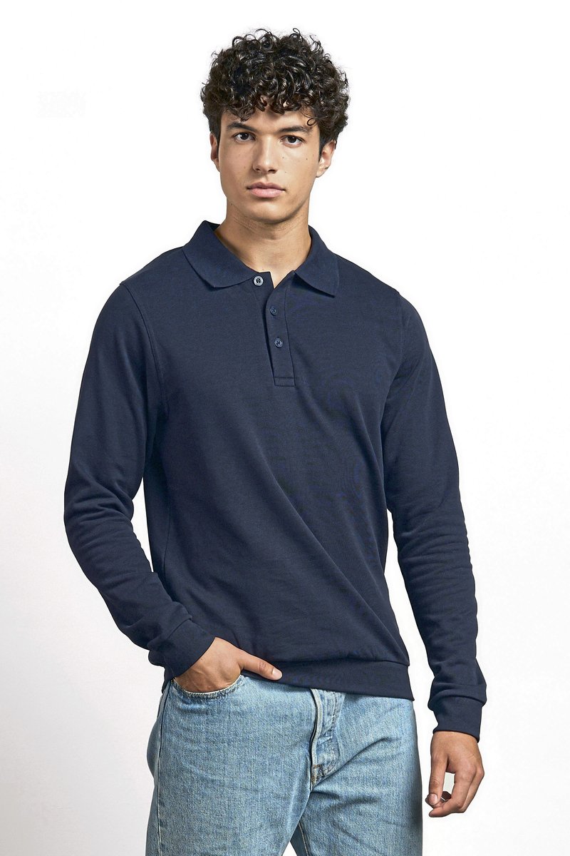 Promodoro Polo-Sweatshirt mit Polokragen und Elasthan