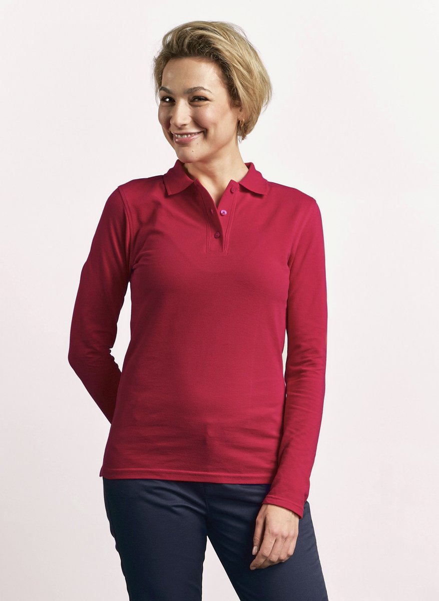 Promodoro Heavy Polo Langarmshirt Piqué für Damen