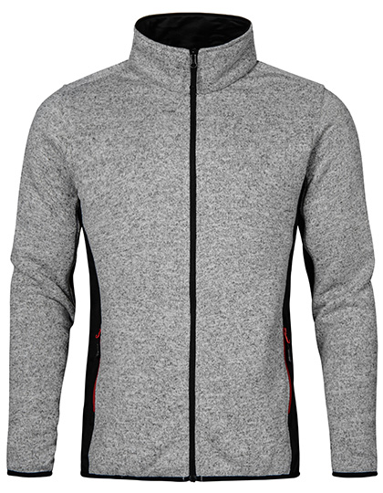 Promodoro Knit Fleece Jacket with Stand Collar for Men – Heather Grey