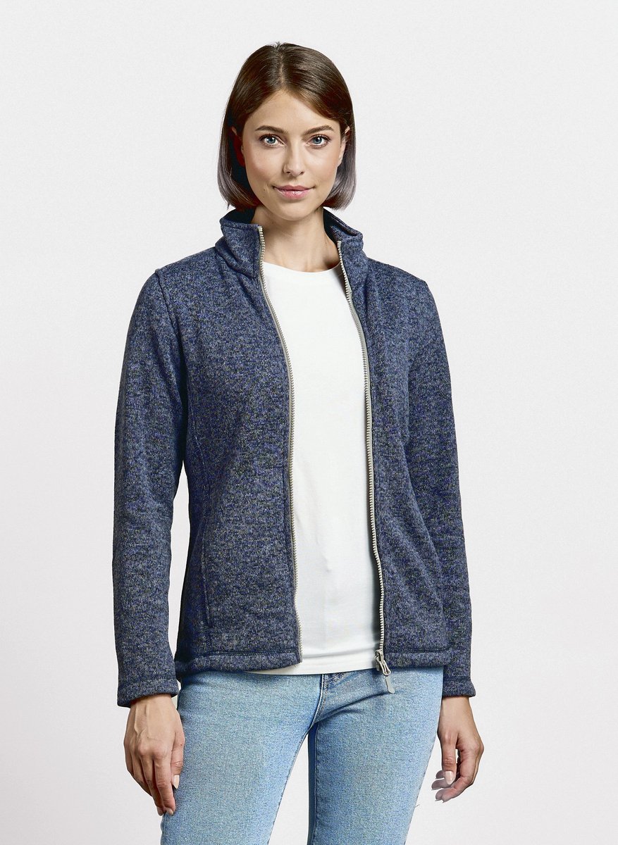 Promodoro Strickfleece-Jacke Damen mit Stehkragen
