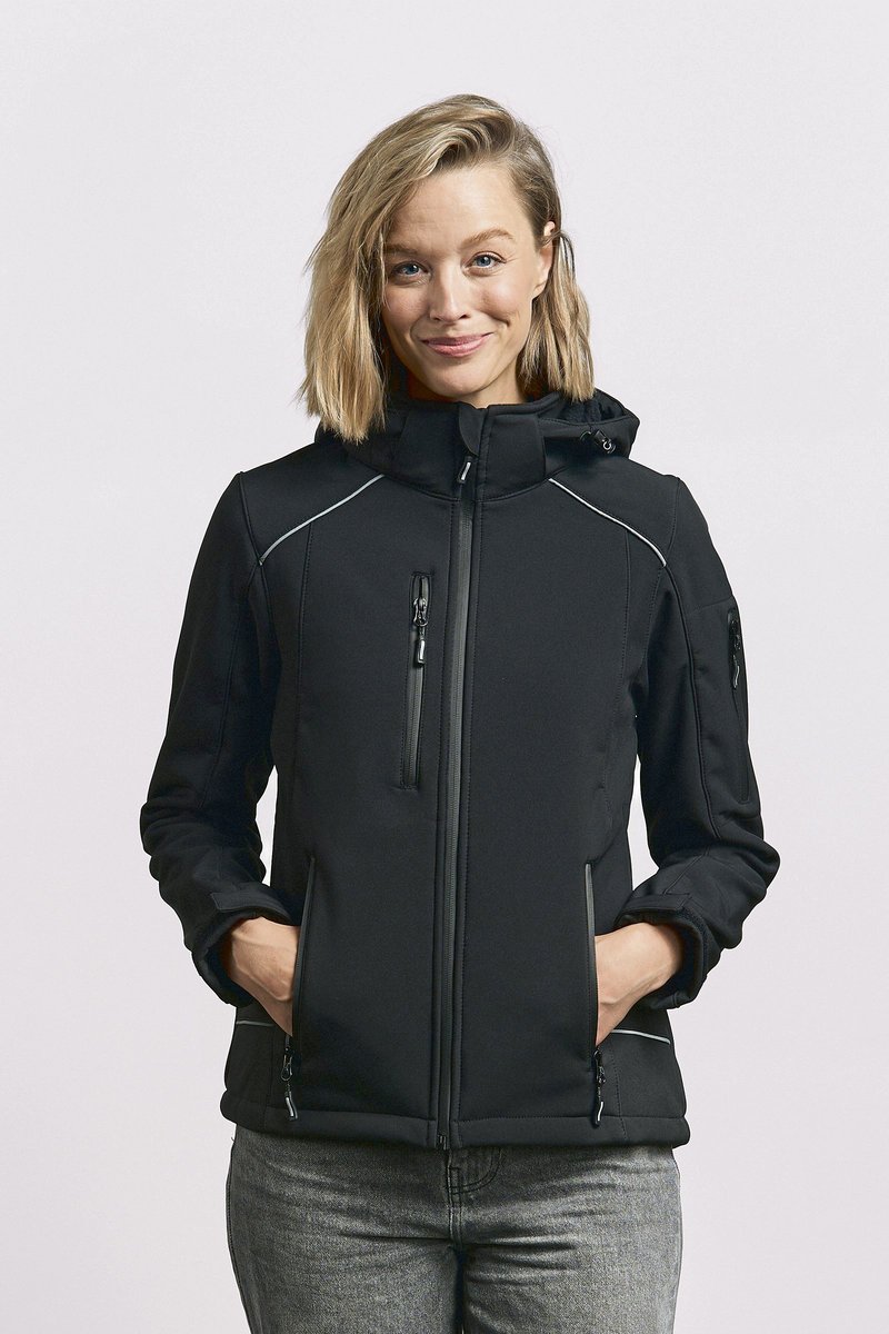 Promodoro Softshelljacke mit abnehmbarer Kapuze für Damen