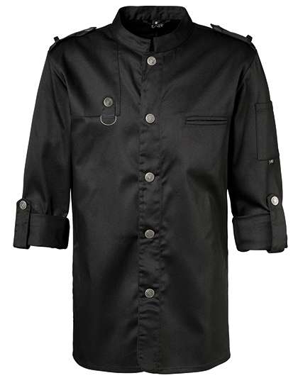 Exner Kochjacke Bikerstyle mit Schulterklappen