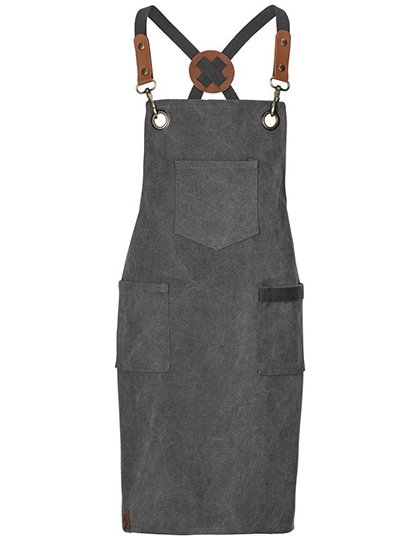 Exner Tablier à Bavette Enfant en Toile avec Poches – Graphite