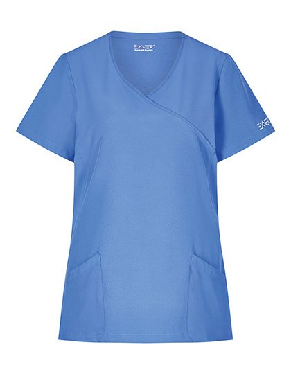Exner Sportsline Damen-Kasack. Slim Fit Black XS (EX702) – Light Blue