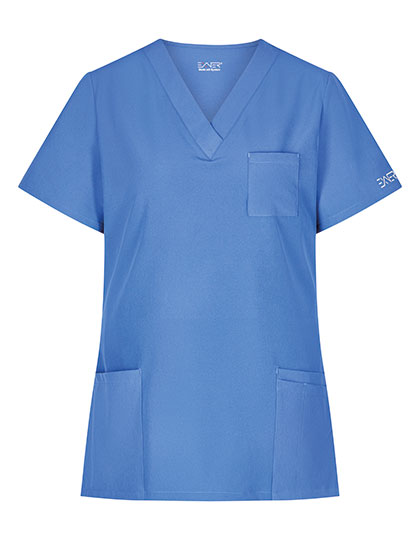 Exner Sportsline Damen-Kasack. Regular Fit Black XS (EX704) – Light Blue