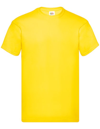 Fruit of the Loom Original T-Shirt with Crew Neck, Black XXL, F110 – Yellow