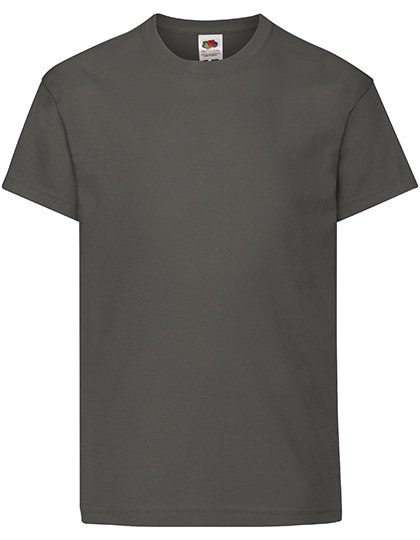 Fruit of the Loom T-Shirt 100% Coton, Col Rond pour Enfant, Navy 128, F110K – Light Graphite (Solid)