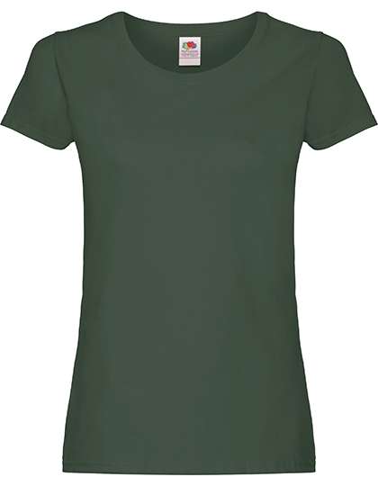 Fruit of the Loom T-Shirt Coupe Slim pour Femme, White XS, F111 – Bottle Green