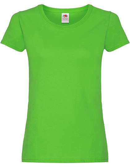 Fruit of the Loom T-Shirt Coupe Slim pour Femme, White XS, F111 – Lime