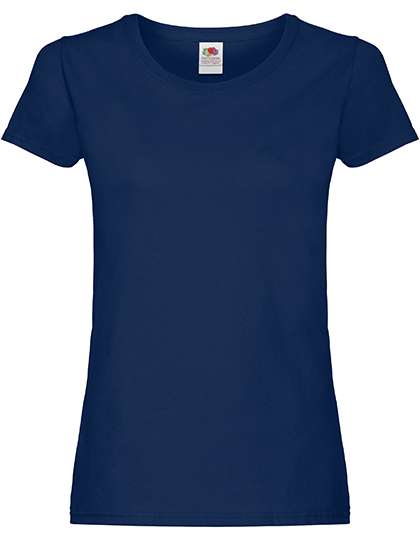 Fruit of the Loom T-Shirt Coupe Slim pour Femme, White XS, F111 – Navy