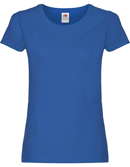 Fruit of the Loom T-Shirt Coupe Slim pour Femme, White XS, F111 – Royal Blue