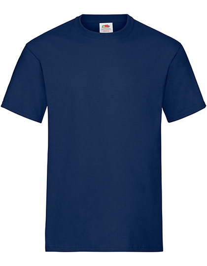 Fruit of the Loom Heavy Cotton T-Shirt mit Rundhalsausschnitt, White S, F182 – Navy