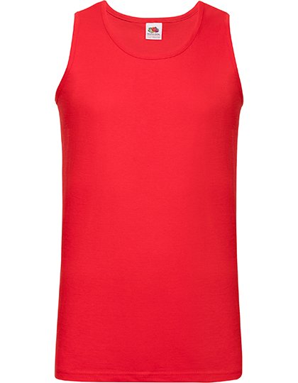 Fruit of the Loom Sleeveless Basic T-Shirt made of Cotton – Red