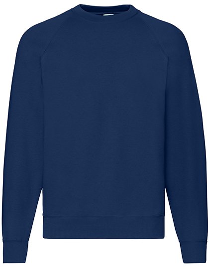 Fruit of the Loom Classic Raglan Sweatshirt Cotton-Polyester, Burgundy L, F304 – Navy