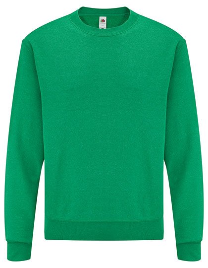 Fruit of the Loom Classic Set-in Sweatshirt Cotton-Polyester Blend, Deep Navy S, F324 – Heather Green