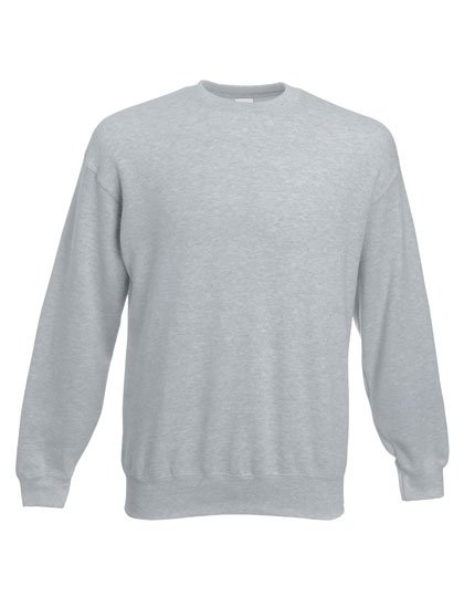 Fruit of the Loom Classic Set-in Sweatshirt Cotton-Polyester Blend, Deep Navy S, F324 – Heather Grey