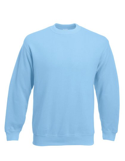 Fruit of the Loom Classic Set-in Sweatshirt Cotton-Polyester Blend, Deep Navy S, F324 – Sky Blue
