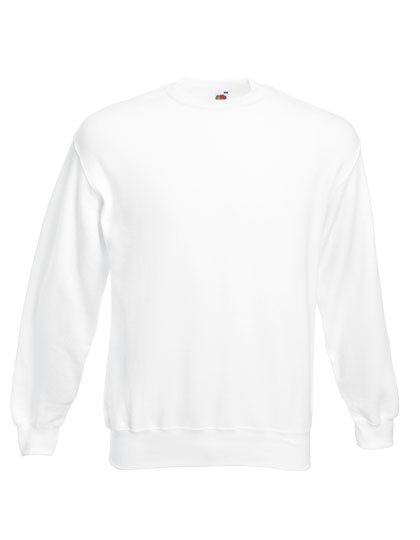 Fruit of the Loom Classic Set-in Sweatshirt Cotton-Polyester Blend, Deep Navy S, F324 – White