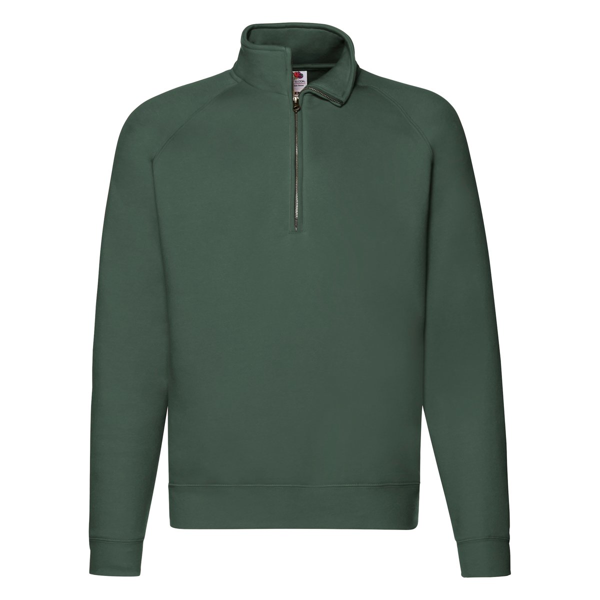Premium Zip Neck Raglan Sweat – Dark Heather Grey