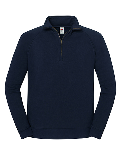 Iconic Premium Zip Neck Sweat – Deep Navy
