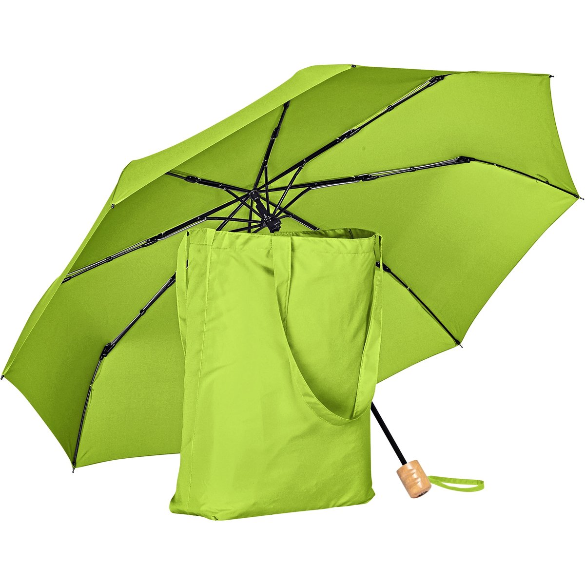 FARE Taschenschirm ÖkoBrella mit Einkaufstasche