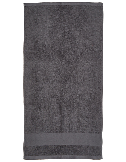 Fair Towel Serviette de Bain Coton Bio avec Attache Sergé – Dark Grey