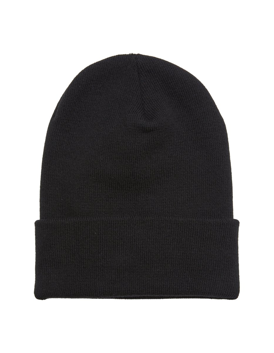 FLEXFIT Lange Beanie aus Bio-Baumwolle schwarz