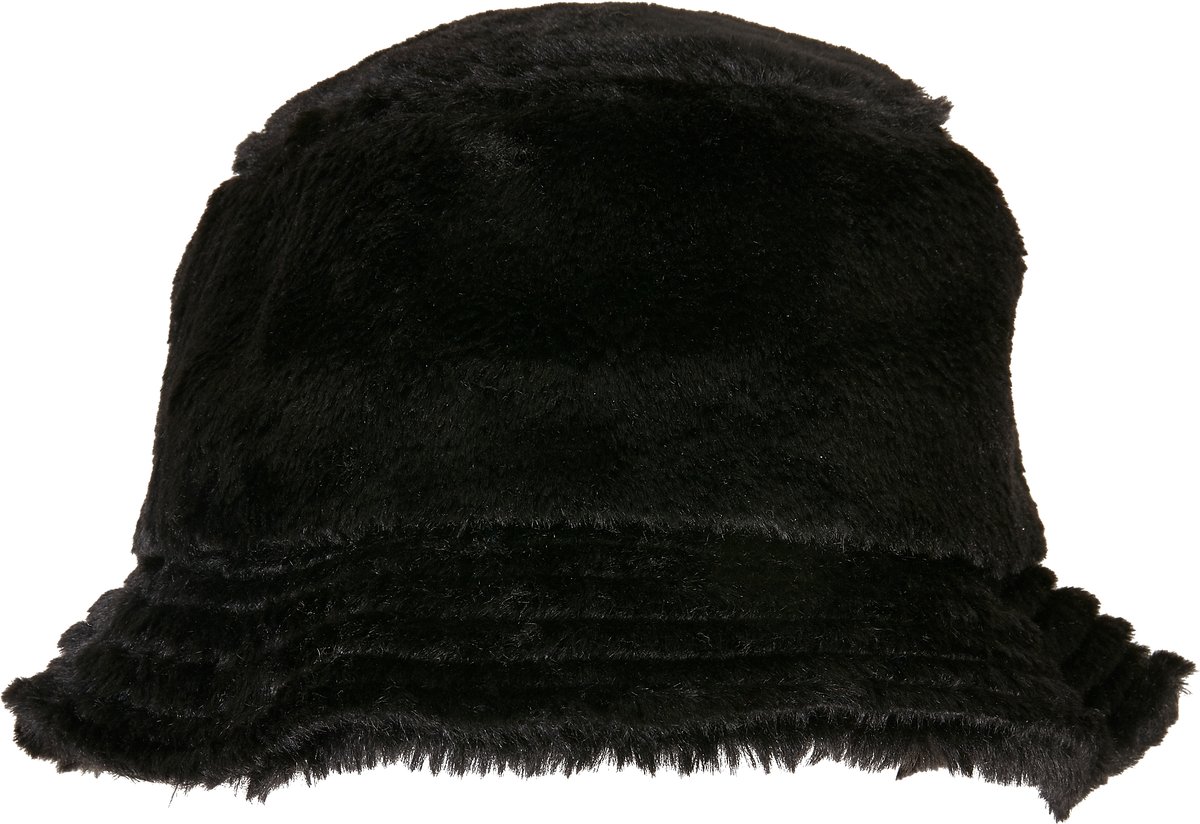 FLEXFIT Faux-Fur Bucket Hat Schwarz 372 g/m²