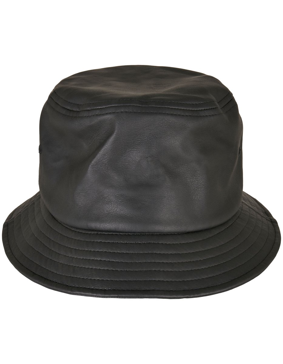 Flexfit Bucket Hat in Kunstlederoptik