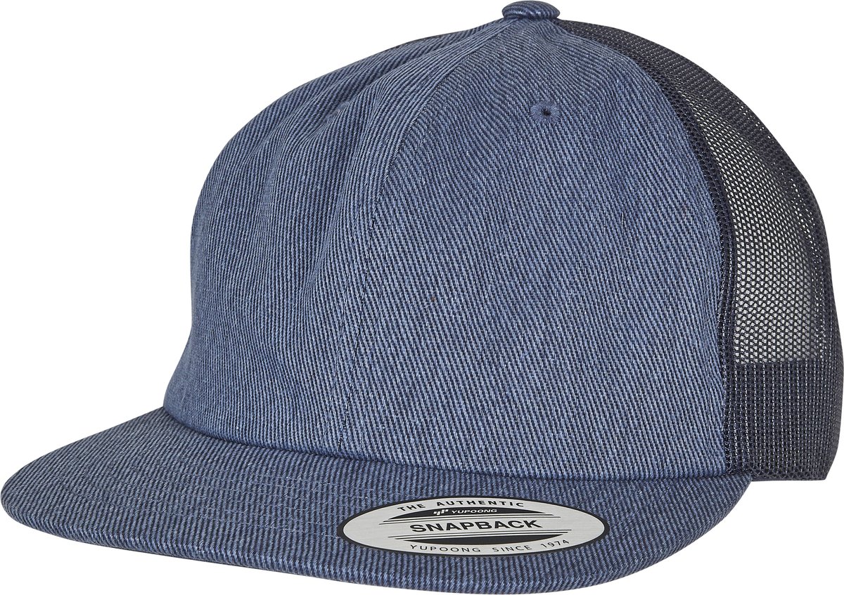 FLEXFIT Denim Trucker Cap mit Mesh