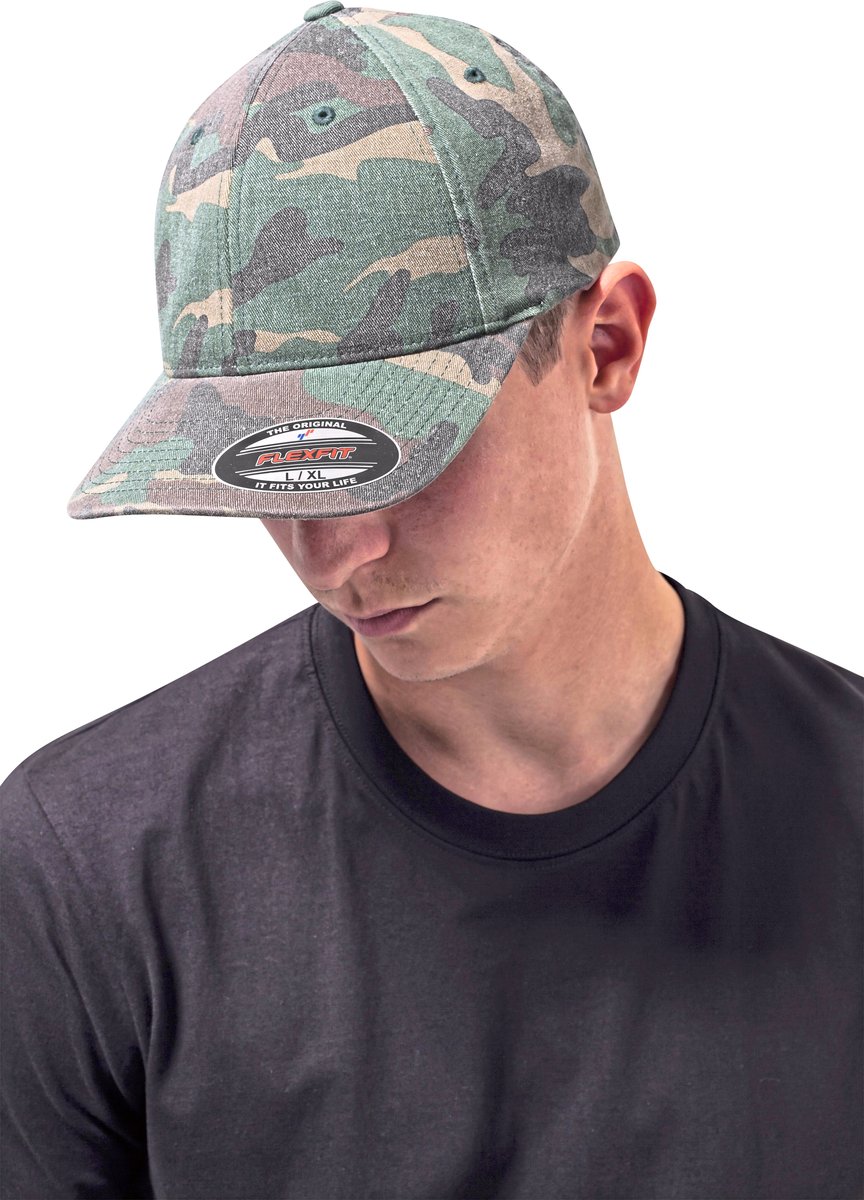 Flexfit Washed Camo Cap 6-Panel