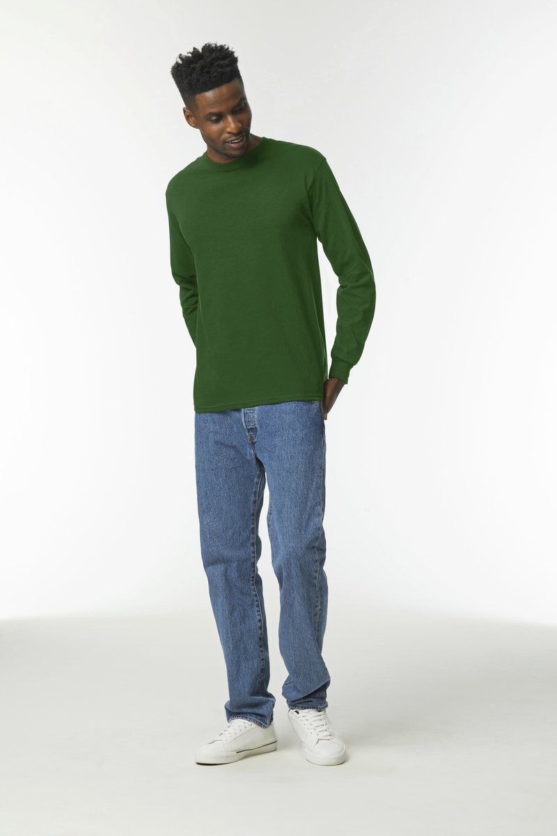 Gildan Ultra Cotton Langarm T-Shirt 100% Baumwolle