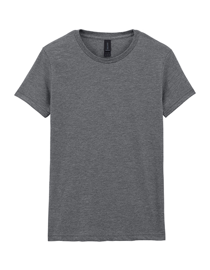 Gildan T-Shirt Softstyle® avec Col Côtelé pour Femmes, Azalea XL, G64000L – Graphite Heather