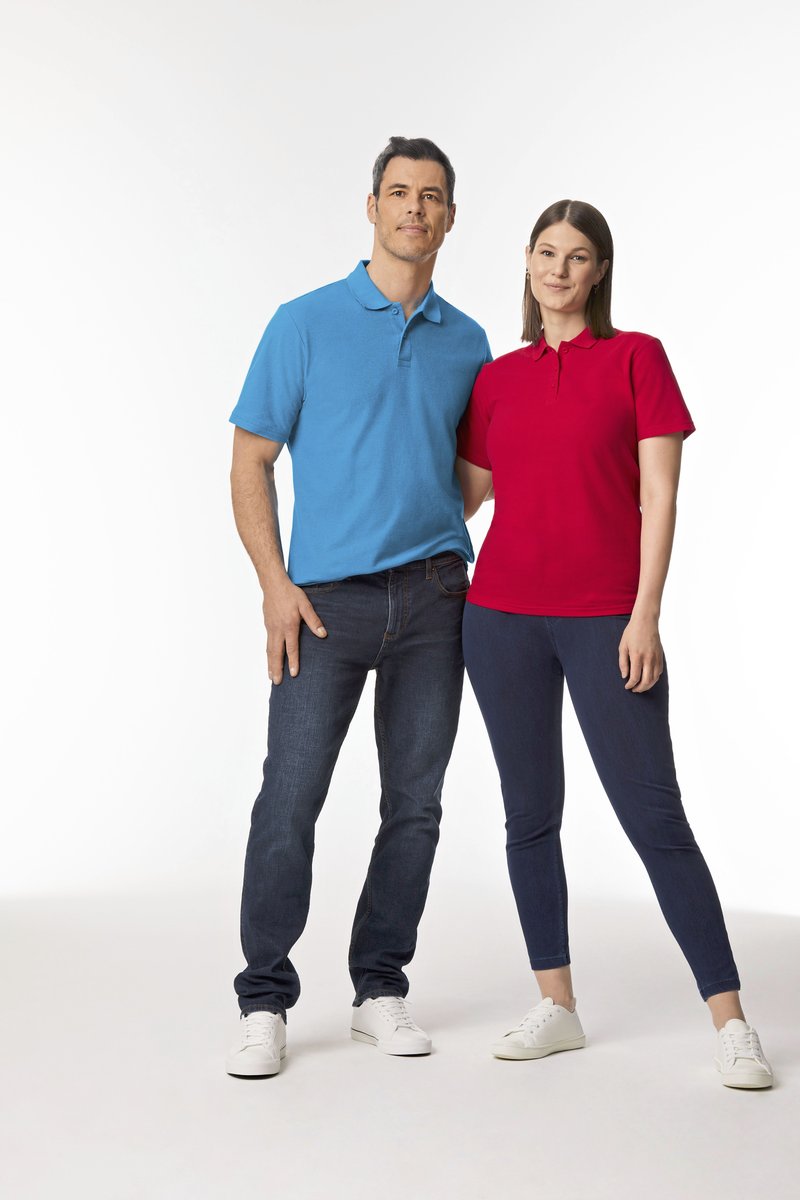 Gildan Softstyle® Piqué Polo with Button Placket, White XL, G64800 – image 2