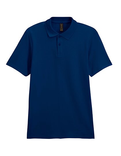 Gildan Softstyle® Piqué Polo with Button Placket, White XL, G64800 – Navy