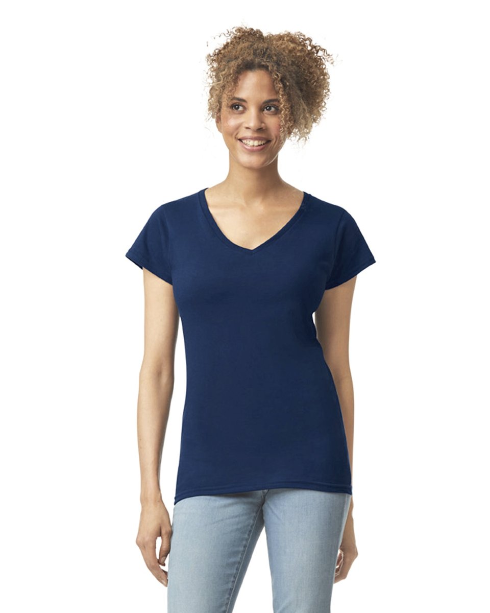 Gildan V-Ausschnitt T-Shirt Softstyle® für Damen
