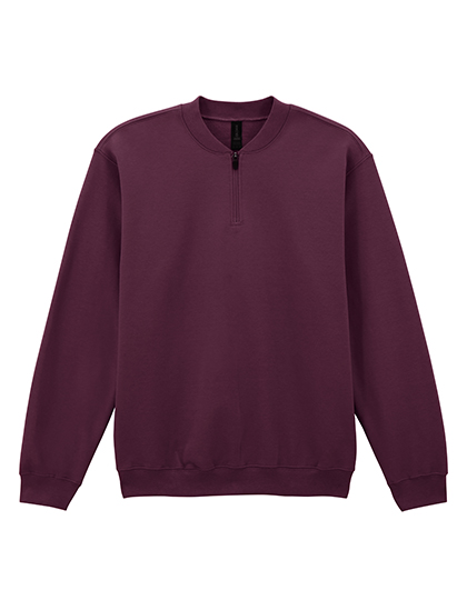 Sweatshirt adulte Softstyle® Midweight Fleece 1/4 zip – Maroon