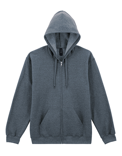 Softstyle® Midweight Fleece Adult Full Zip Hooded Sweatshirt – Dark Heather