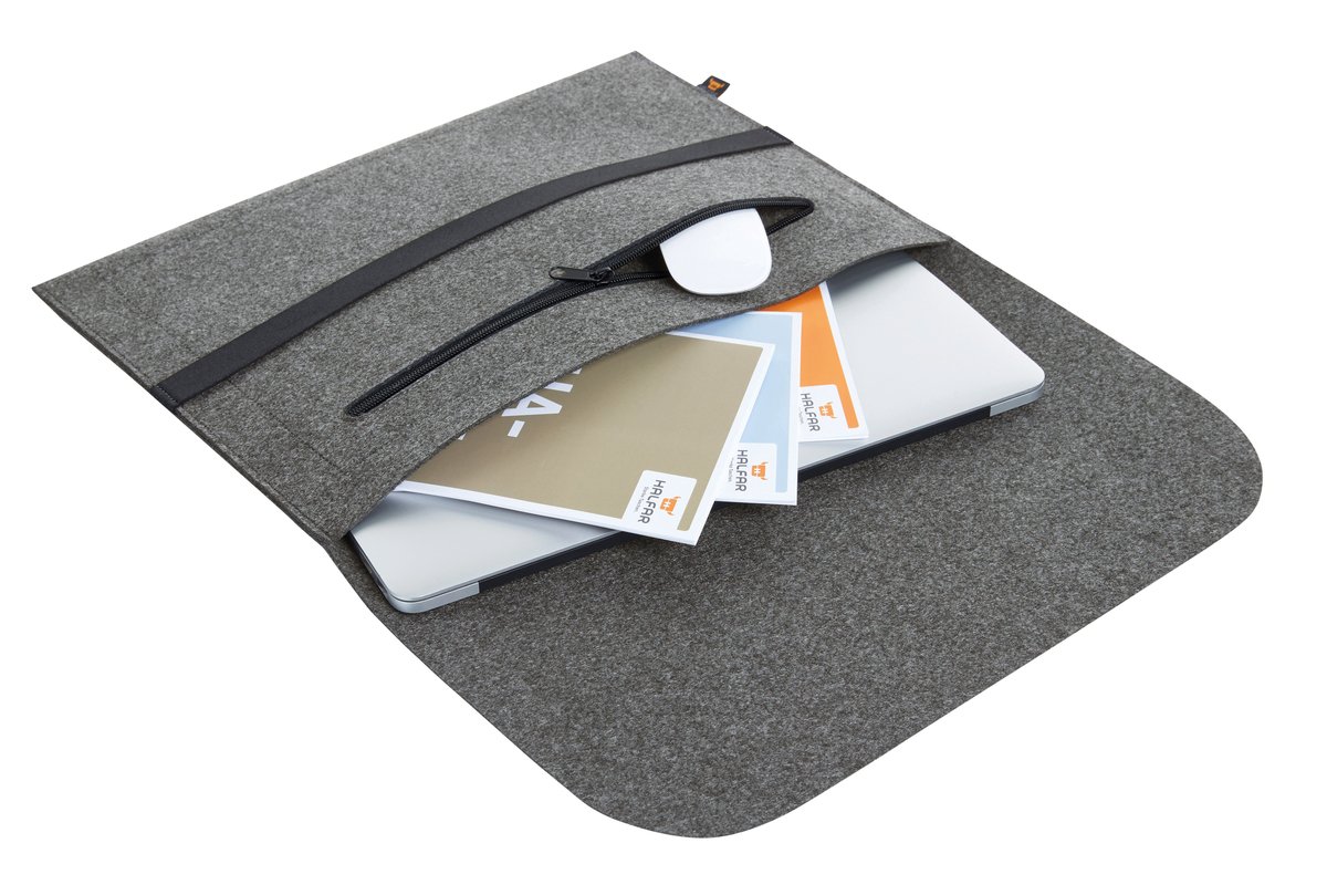 Filzhülle für Laptop mit Reißverschluss