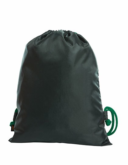 Halfar Sac à Dos à Cordon Flash 9L Polyester, Black/Green 33 x 42 cm, HF3051 – image 1