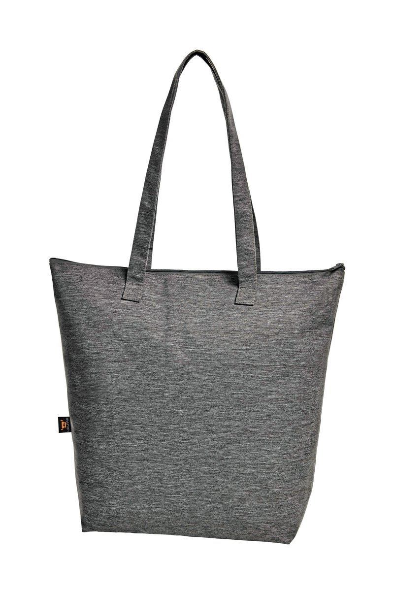 Shopper Jersey mit Reißverschluss und langen Griffen