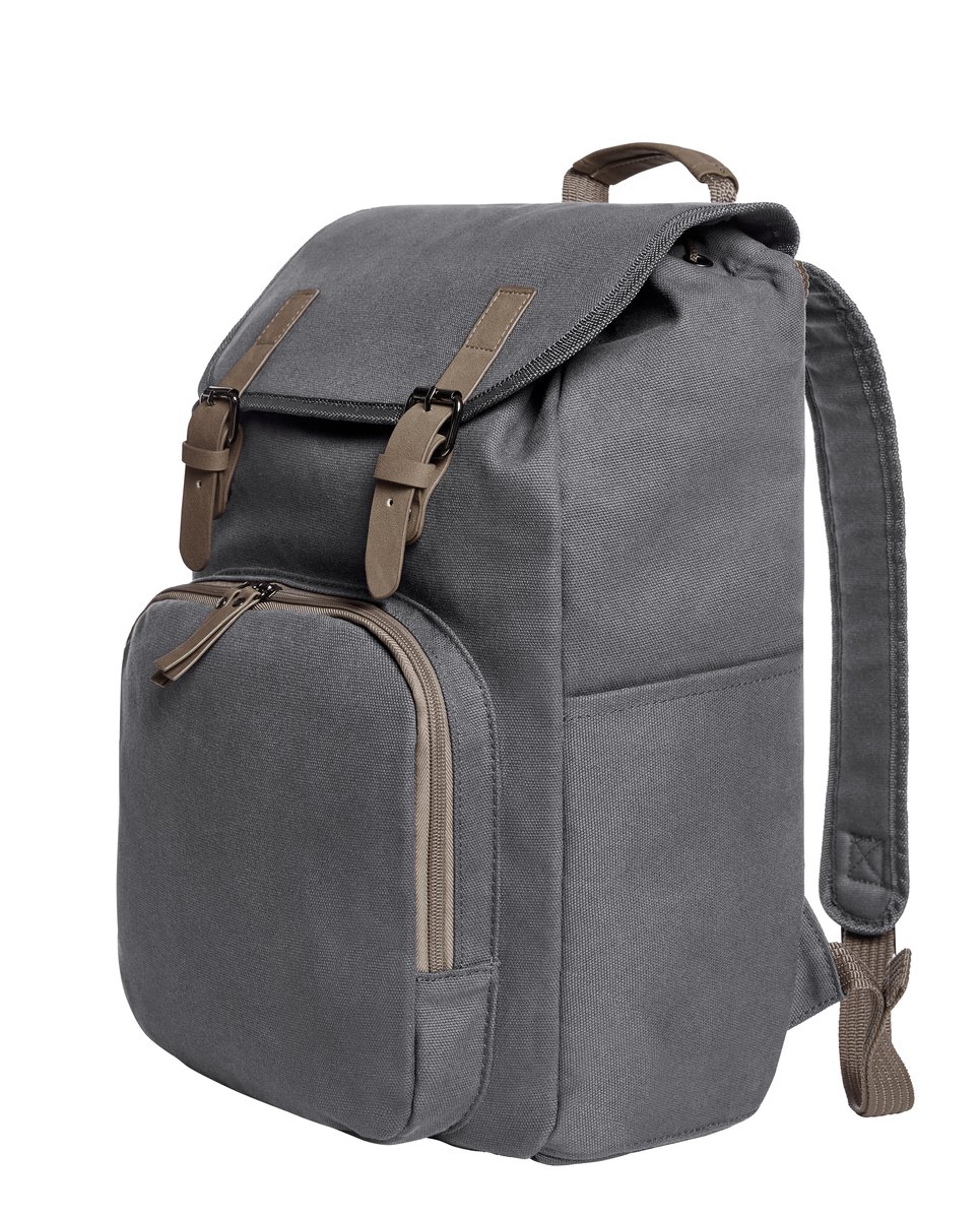 Halfar Notebook-Rucksack mit PU-Velourskunstleder