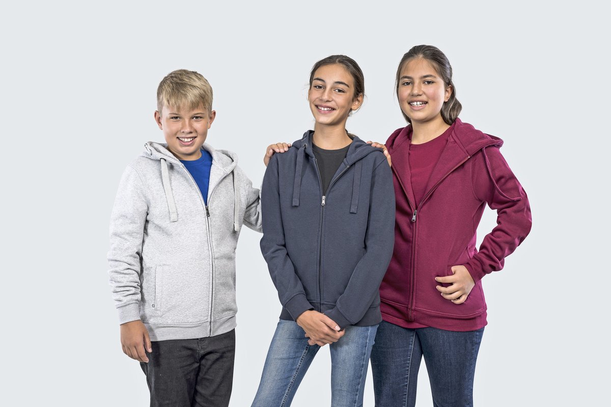 HRM Premium Kapuzenjacke mit Taschen für Kinder