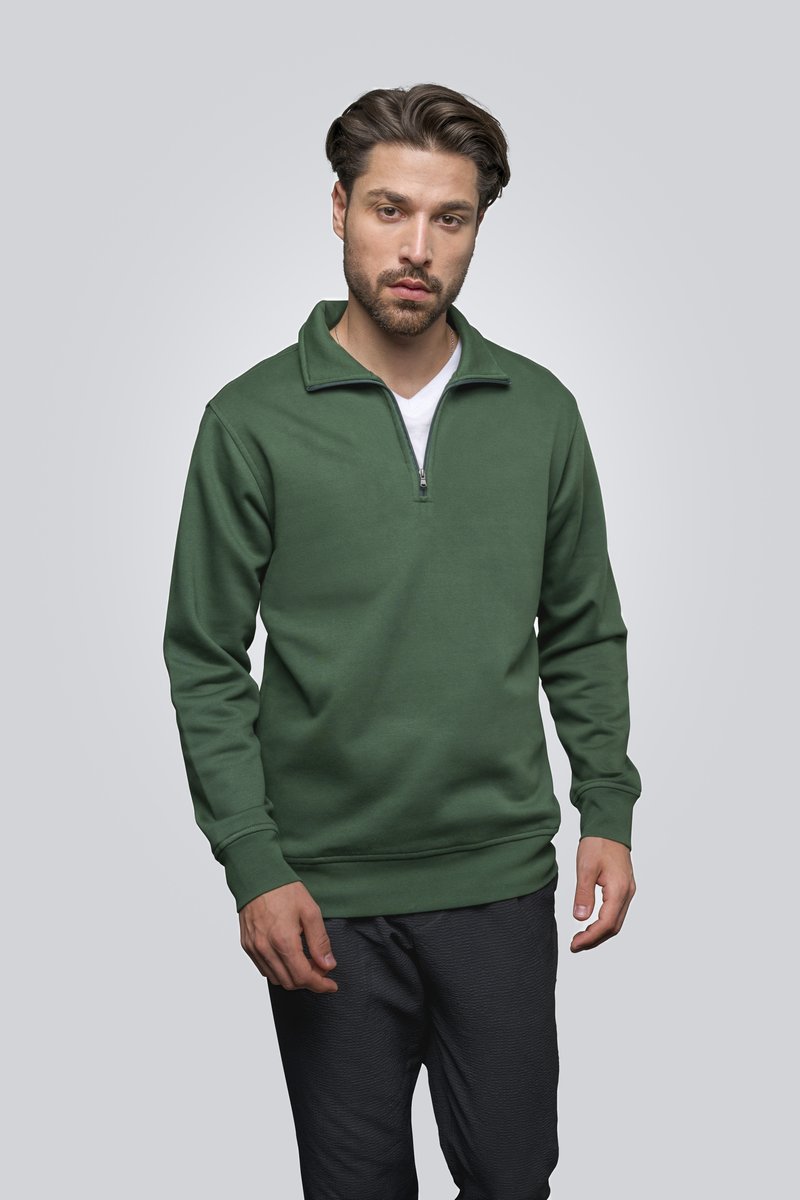 HRM Unisex Premium Zip-Sweatshirt White XXL (HRM904)