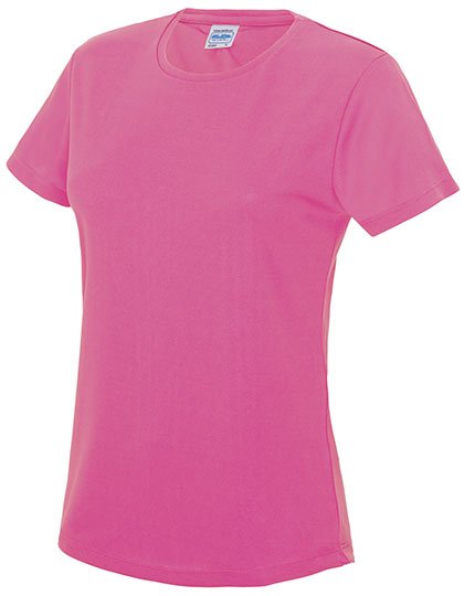 Just Cool Slim-Fit Sport T-Shirt Neon für Damen, Digital Lavender S, JC005 – Electric Pink